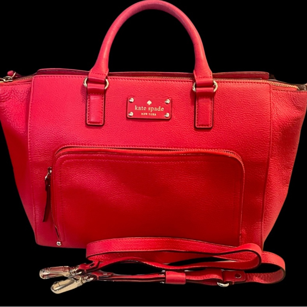 kate spade Vibrant Red Leather Shoulder Satchel
